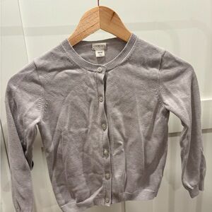 Girls Crewcuts Gray Cardigan Sweater